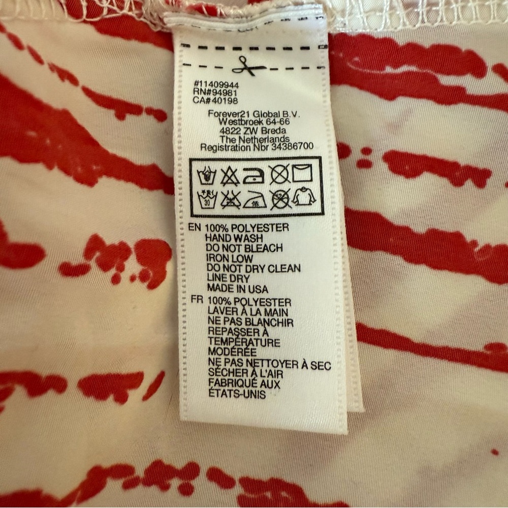 Y2K Forever 21 Red and White Striped Cape - Picture 5 of 5